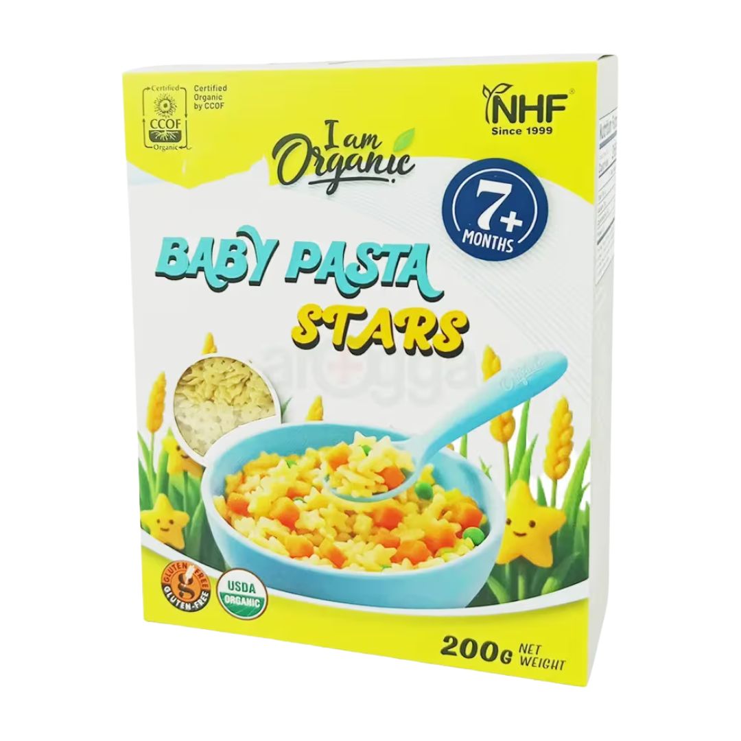 NHF I Am Organic Baby Stars Pasta 7 months+ 200g NHF I Am Organic Baby Stars Pasta 7 months+ 200g - Image 1